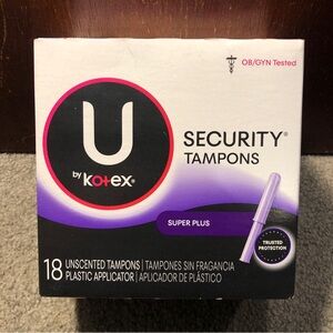 U by Kotex Security Tampons SUPER PLUS Unscented, 18ct